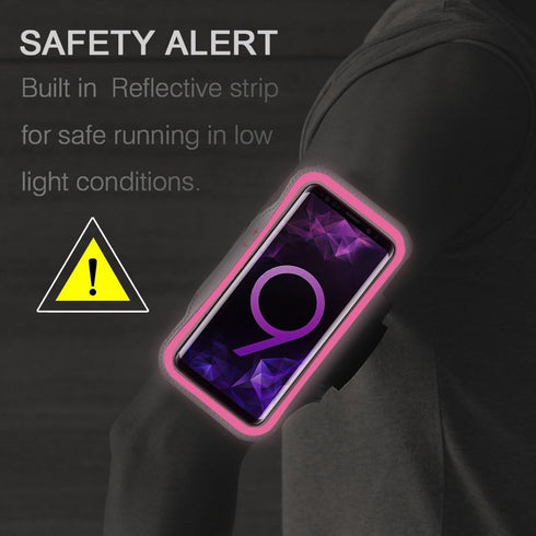 Galaxy S10 S9 S8 Armband, JEMACHE Gym Running Exercises Workouts Phone Arm Band for Samsung Galaxy S10/S9/S8/S7 Edge (Rosy)...