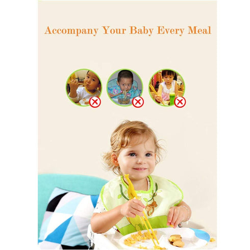 Training Chopsticks, Cute Animal Shape Easy to Use Learning Chopsticks for Kids With attachable for Right or Left Handed Child Adults Beginners (4...