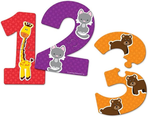 Learning Resources Number Puzzle Cards, Early Number Recognition, Toddler Puzzle, 20 Self-Correcting Puzzles, 40 Pieces, Ages 3+...