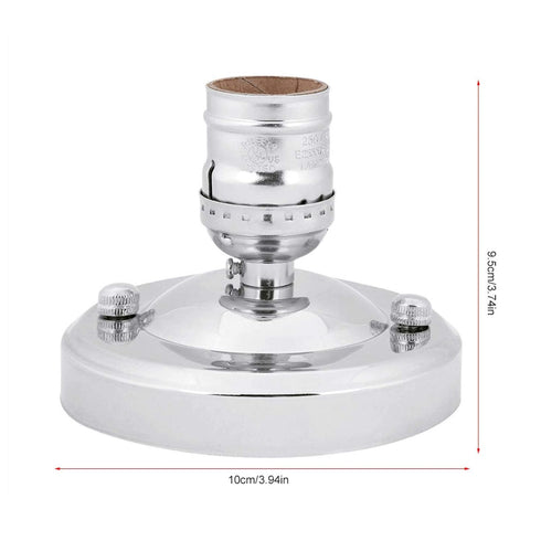 E26/E27 Ceiling/Wall Light Base Holder, Converter Adapter Light Pendant Bulb Lamp Screw Socket for Home Improvement(Silver)...