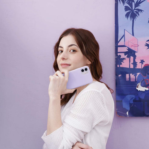 elago Compatible with iPhone 11 Case, Liquid Silicone Case, Full Body Protective Cover, Anti-Scratch Soft Microfiber Lining, 6.1 inch (Lavender)...