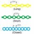 10 Pcs Dental Orthodontic Elastic Chain Power Chains for Brace,15ft/Roll (Long, Multi-colors)...