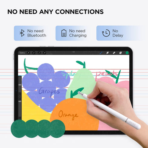 Pen for Samsung Tablet, Capacitive Disc Tip Stylus Pencil & Magnetic Cap Compatible with Apple iPad pro/iPad 6/7/8th/iPhone, Samsung Galaxy Tab A7...