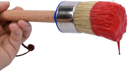 Chalk Paint Brush Set – 3 Pcs Chalk Paint for Furniture Natural Bristle Painting & Waxing Brushes, Painting Stencil, DIY Furniture, Home Decor, Ca...