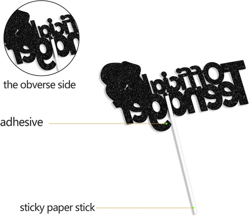 13 Official Teenager Black Silver Glitter Birthday Cake Topper 13th Birthday Party Decorations Supplies for Teens...