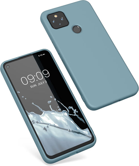 kwmobile Case Compatible with Google Pixel 4a 5G Case - Slim Protective TPU Silicone Phone Cover - Arctic Night...