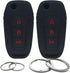 GFDesign 2 Pcs Silicone Flip 3 Buttons Key Fob Cover Remote Case Keyless Protector Compatible with Ford EcoSport Escape Explorer Ranger F-150 F-25...