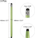 MECCANIXITY 3pcs Stylus Pens for Touch Screens Dual Rubber Tips Capacitive Stylus Universal Tablet Pen Sensitivity Precision, Green......