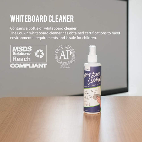 loukin Non-Toxic Whiteboard Cleaner, 8.5 fl oz Dry Erase Board Cleaner, Low-Odor Whiteboard Cleaning Spray, Removes Stubborn Marks from Whiteboard...