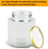 Encheng 16 oz Clear Hexagon Jars,Glass Jars With Lids(Golden),Mason Jars For Honey,Foods,Jams,Liquid,Spice Jar Herd Jar Canning Jars For Storage 1...