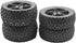 4Pack ShareGoo 12mm Hex Wheel 5 Spoke Rims High Grip Rubber Tires Front Rear Tyres with Sponge 88mm/3.46" for 1/10 RC Off-Road Buggy...