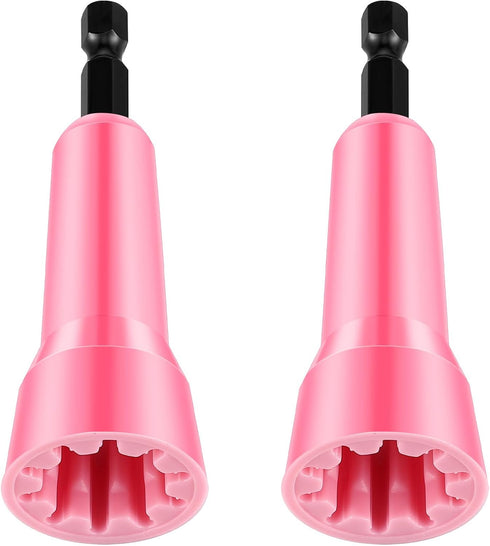 Bonuci 2 Pcs Wire Twister Tool for Drill, Wire Stripper Fast Wire Twisting Tool with 1/4" Chuck for Drill Wire Electrician Tool(Pink)...
