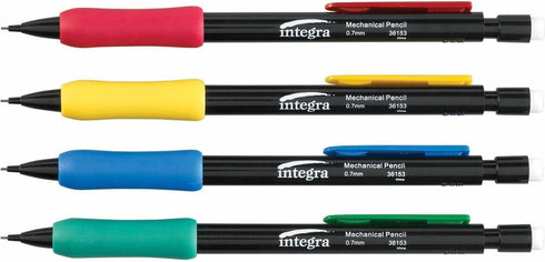Integra Grip Mechanical Pencil, Refillable, 0.7mm, Assorted (ITA36153)...