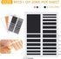 Chuangdi 8 Sheet/ 152 Pcs Ring Size Adjuster for Loose Ring Invisible Band Sizer Spacer with Polishing Cloth for Women Men, 1mm, 1.5mm Thick(Black...