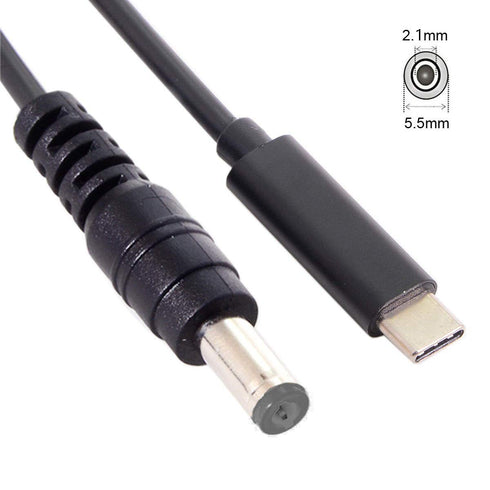JSER Type C USB-C Input to 20V DC 5.5 2.1mm Power PD Charge Cable for Laptop Notebook...