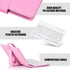 Portable Bluetooth Keyboard with Leather Case Cover with for 4.5''-6.8'' iOS, Android and Windows Smart Phones, Detachable with Kickstand...