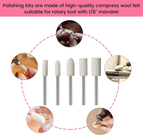 Diamond Burr Set for Dremel, Rotary Tool Grinding Cutting Wheel Stone Glass Tile Jewelry Engraving Rock Etching Masonry 1/8” Die Grinder Carving C...