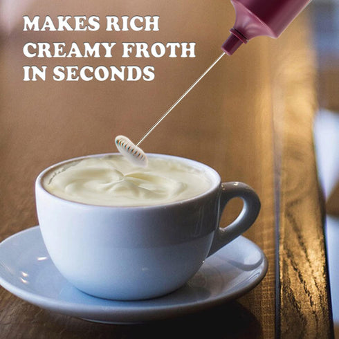 Milk Frother Handheld Battery Operated, Waterproof Electric Whisk Foam Maker for Coffee, Durable original Drink mixer for Latte, Cappuccino, Hot C...