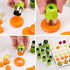 Cookie Cutter Sets for Kids, LetGoShop 12 Shapes Biscuit Cutters Baking Mold with Safty Handle and 10 Cartoon Food Fork, Stainless Steel Mini Vege...