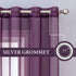 MIULEE 2 Panels Solid Color Plum Purple Sheer Curtains Elegant Grommet Window Voile Panels/Drapes/Treatment for Bedroom Living Room (54X84 Inch?Pl...