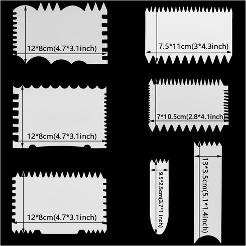 MTQY 7 in 1 Paint Scraper Acrylic Pouring Swipe Tools with Brush for Acrylic Painting Technique...