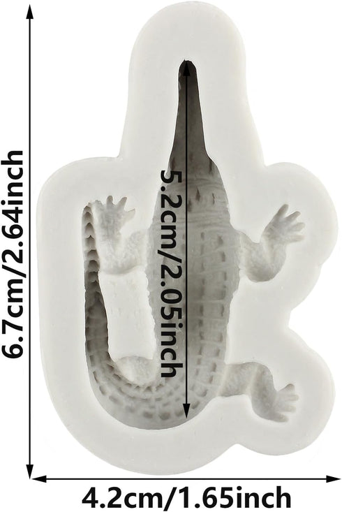 3D Sea Animals Candy Chocolate Mold Alligator Silicone Mold Crocodile Fondant Mold For Sugar Cake Decorating Cupcake Topper Gum Paste Polymer Clay...