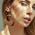 4 Pairs Handmade Raffia Rattan Bohemian Round Drop Dangle Earrings for Women, Boho Statement Cute Fun Hoop Earrings Set...