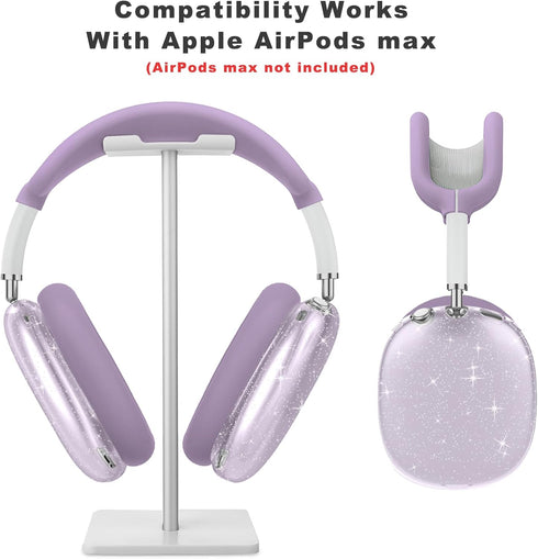 for AirPods Max case Cover,Anti-Scratch Ear Pad Case Cover/Ear Cups Cover/Headband Cover for AirPods Max. Clear Soft TPU and Silicone,Skin Scratch...