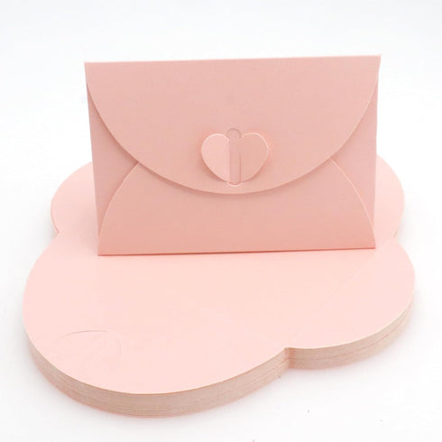 32pcs Heart Clasp Mini Envelopes, Pink Cute Tiny Envelopes, Cute Present Card Holder for Love Letters & Personal Notes, Wedding Greeting Party...