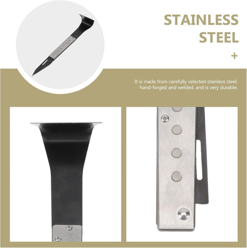 Bark Removal Tool Bark Stripper Wood Peeler Draw Shave Tool Stainless Steel Pry Bar Scraper Bark Removal Tool Garden Tree Bark Stripping Cutting T...