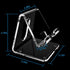 Crpich Acrylic Cell Phone Stand, Portable Clear Phone Stand for Desk, Compatible with Phone15 14 13 Pro Max Mini 12 11 Plus SE, Switch, Android Sm...