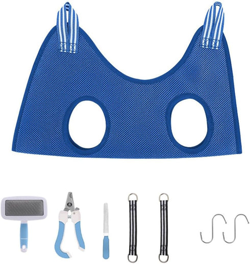 Pet Grooming Hammock Harness for Cats Dogs, Relaxation Pet Grooming Hammock Restraint Dog & Small Animal Dog Grooming Harness Bag (L? Legs Spacing...