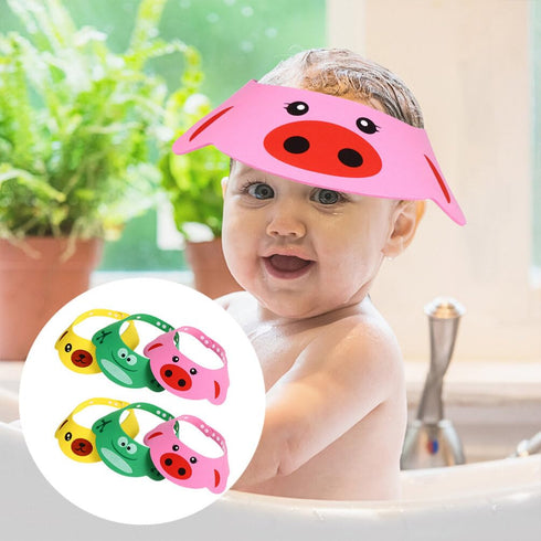 6pcs Hair Washing Hat Shower Bath Silicone Cap Soft Adjustable Visor Shampoo Cap for...