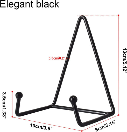 4 Pack 5 inch Wall Mount Plate Display Hanger, Wall Easel Holder Tabletop Plate Stand Holders, Wall Display Picture Frame Stand for Decorative Pla...