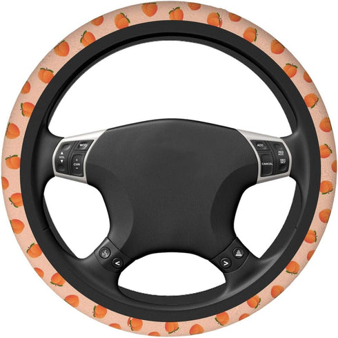 Delerain Peaches Steering Wheel Covers, Anti Slip Elasticity Car Accessories Steering Wheel Protector Universal 15 Inch for Women Man...