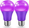 Purple Light Bulbs for Outdoor Porch, 9W(60W Equivalent) E26 Base LED Purple Bulb for Halloween Christmas Wedding,Party,Bar,Holiday Lighting,Home ...