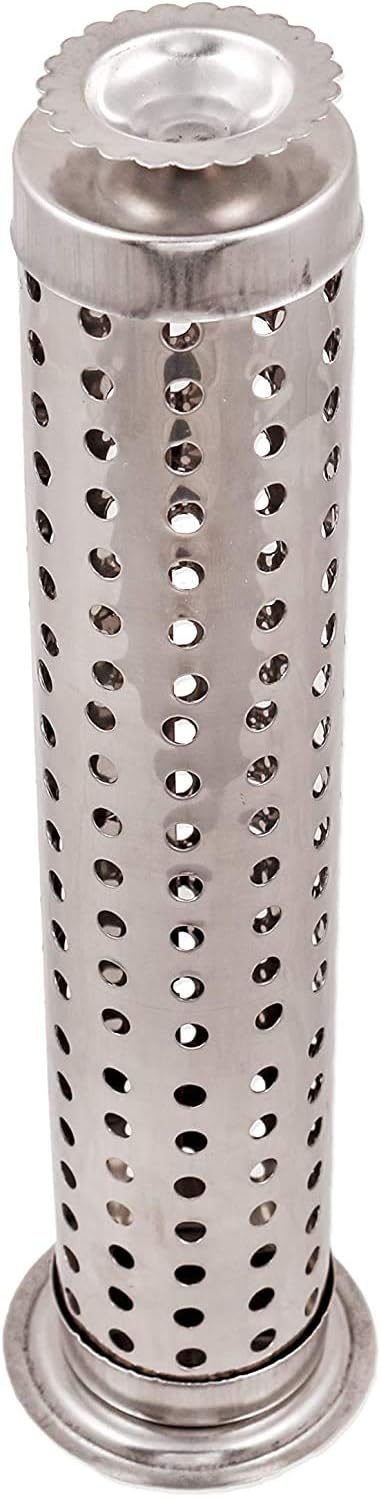 Tuzech Steel King Size Sage Long Tower Soapstone Incense Holder Home Agarbatti Stand with Ash Catcher Best for Diwali Pooja Celebration (Mutiple S...