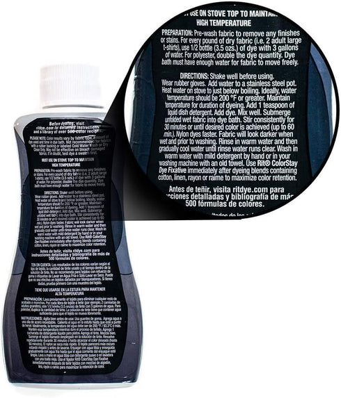 Synthetic Rit Dye More Liquid Fabric Dye – Wide Selection of Colors – 7 Ounces - Royal Purple...