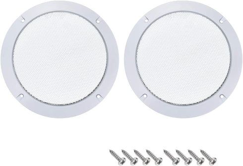 uxcell 2pcs 4" Speaker Grill Mesh Decorative Circle Woofer Guard Protector Cover Accessories White...
