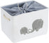INough Baby Gift Baskets Empty Large Storage Container Fabric Toys Basket, Elephant Toy Box with Drawstring Closure for Wipes and Diapers, Nursery...