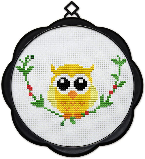 Awesocrafts Cross Stitch Kits Owl 11CT Stamped Patterns Easy Cross Stitching Embroidery Needlework Kit Supplies (Owl)...