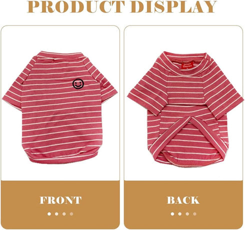 Matching Dog and Owner Clothes,Striped Dog shirts for Small Medium Large Dogs Cats,Mama and Pet Shirts are Sold Separately(for Pets,Pet-Pink,Pet 6...