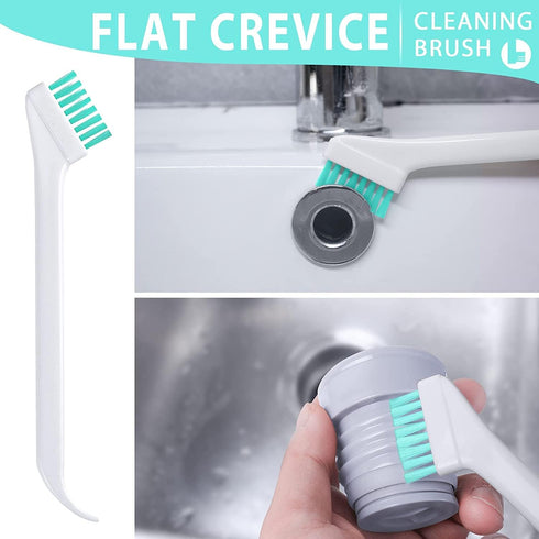 Small Cleaning Brushes Set, 4 pcs Crevice Household Cleaning Tool for Window Track Groove Sliding Door Bottle Gaps Humidifier Baseboard, Tiny Deta...
