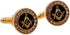 Freemason Masonic Mason Crystal Pair Cufflinks in a Presentation Gift Box & Polishing Cloth...