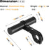 TRIWONDER Bike Handlebar Extender Aluminum Alloy Single Bicycle Handlebar Extension Double Clamp Bike Bracket for Holding Motorcycle E-Bike Lamp S...