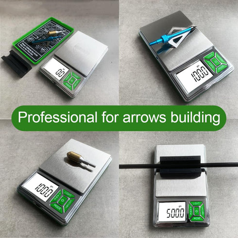 Arrow Scale Digital Grain, Archery Scale, Arrow Weight Scale with Arrow Holder, Large Backlight Display, 3086 Grains x 0.1gn, 200g x 0.01g, 6 Weig...