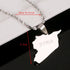 Stainless Steel Syria Map Flag Pendant Necklaces Syrians Jewelry...