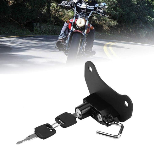 Qiilu Motorcycle Helmet Lock, Key Lock, Black, Compact...