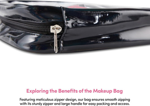 Mickey Mouse Cosmetic Case Set - Officially Licensed Mickey and Minnie Mouse Travel Cosmetic Case 3 Piece Set - Girls, Boys, Teens, Adults (Black ...