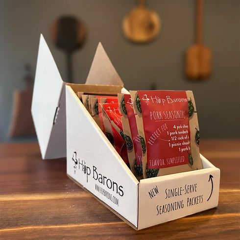 Hop Barons, Gourmet Meat and Veggie Seasonings, Variety Pack, Single Serve Packs (Pack of 8) - Premium Blend of Herbs and Spices, No Fillers, No P...